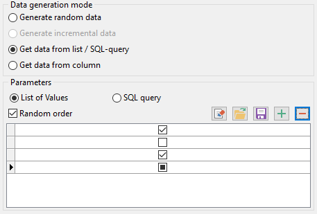 BOOLEAN field parameters - Mode - List or query