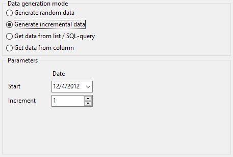 Date field parameters - Mode - Incremental data