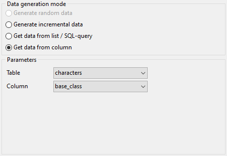 Integer field parameters - Mode - Field