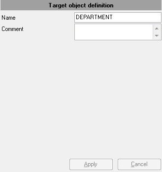 Step 5 - Editing target objects - Target table properties