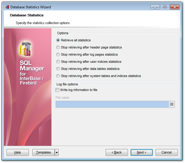 Database Statistics - Setting statistics options