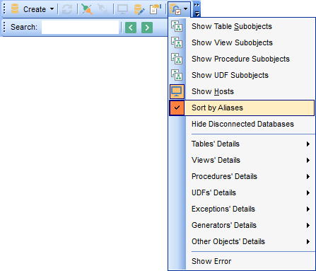 DB Explorer - Configuring DB Explorer - View Mode