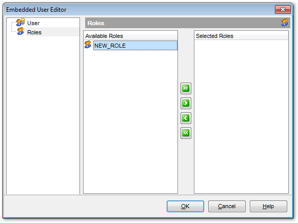 Embedded User Editor - Roles