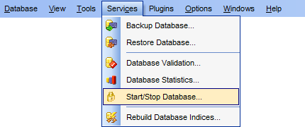 menuStartStopDB