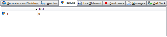 Procedure Debugger - Debug info - Results