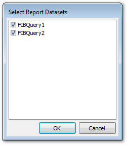 Report Designer - Selecting datasets