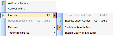 SQL Editor - Executing queries