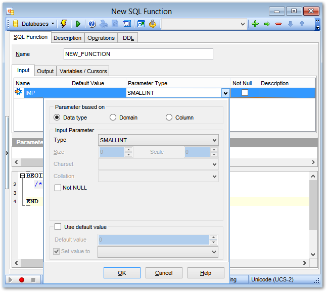 SQL Function - Editing SQL Function