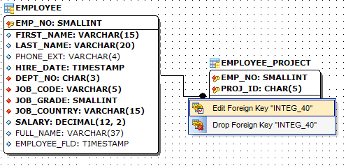 VDBD - Creating relations - Context menu