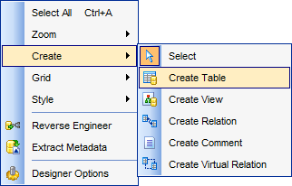 VDBD - Using context menu