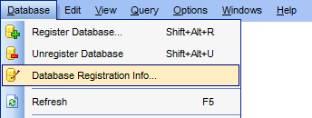 hs3250 - Database Registration Info