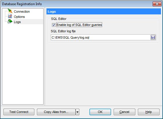 hs3253 - Setting log options