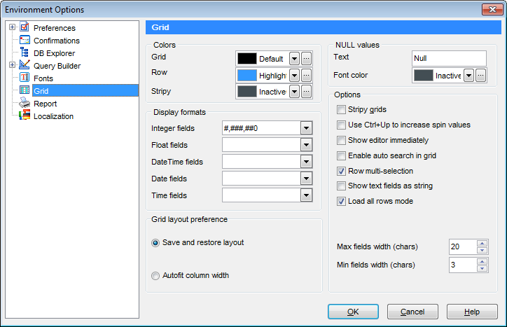 hs4117 - Environment Options - Grid