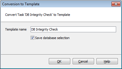 Create template from task