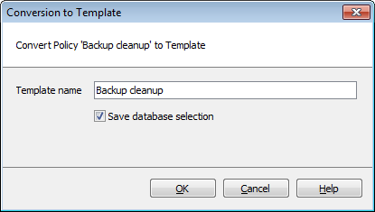 Creating template from policy