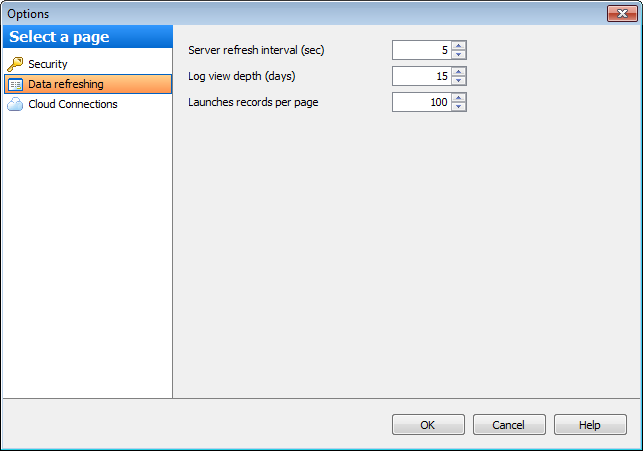 Environment options - Refresh Options