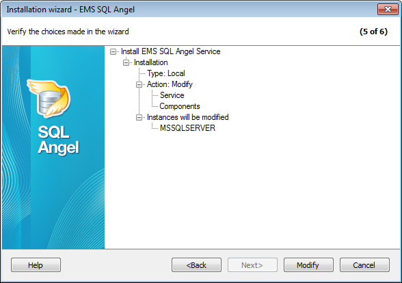 InstallWizard - Verify the choices