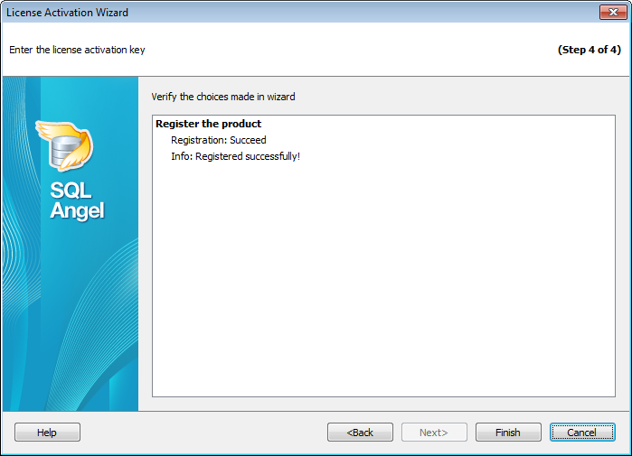 License activation - Performing operation