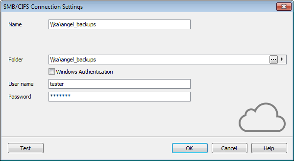 Options - Cloud connections - SMB_CIFS
