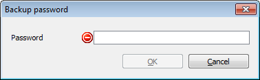 Restore Database Wizard - Backup password