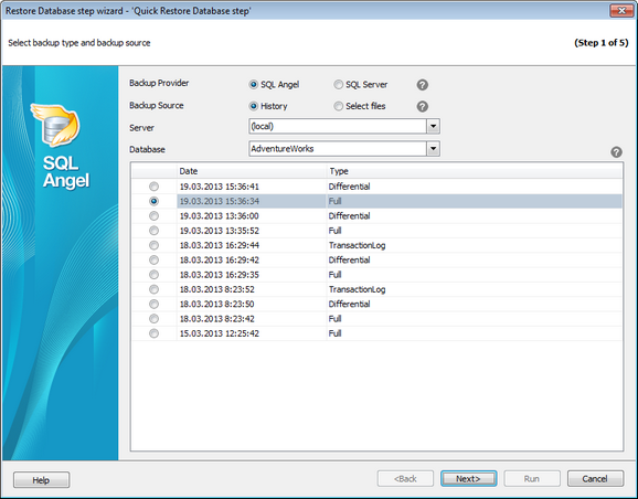 Restore Database Wizard_Angel
