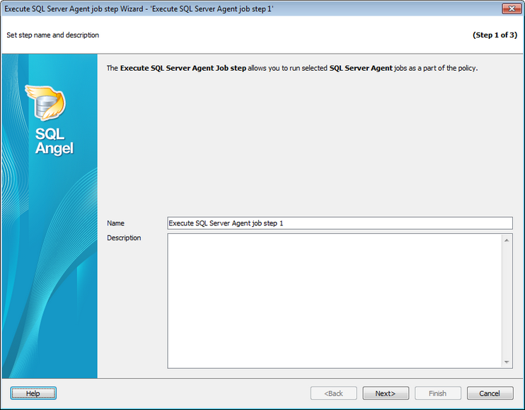 Service tasks - Execute SQL Server Job - Naming template