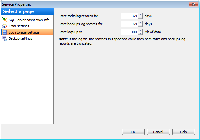 Service_properties_Log_storage