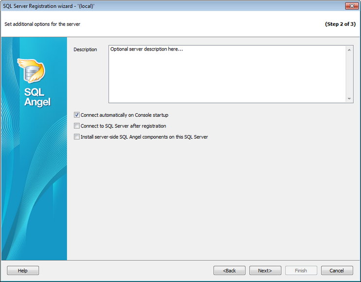 Setting additional options