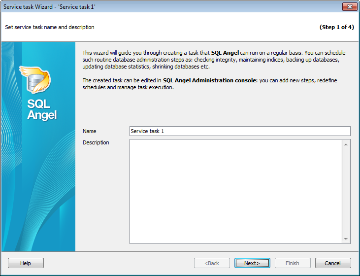 Task templates - Service task wizard - Set service task name
