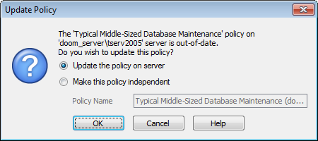 Update policy from service