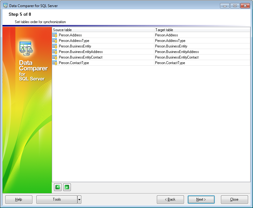 Step 5 - Setting synchronization order