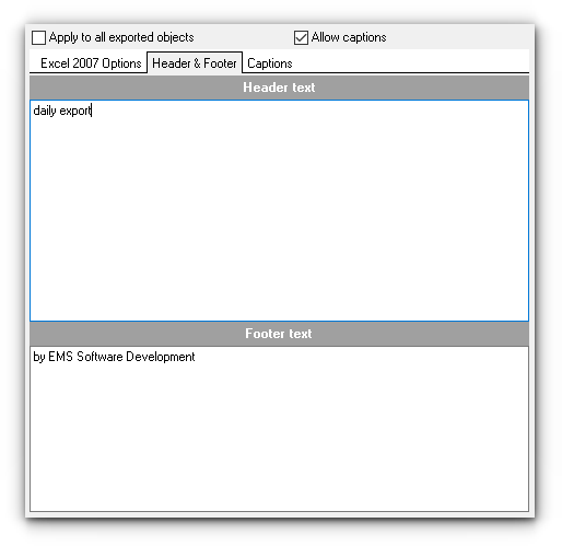 Step 6 - Header and Footer