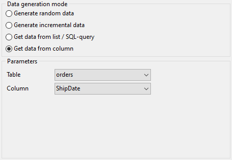 Date field parameters - Mode - Field