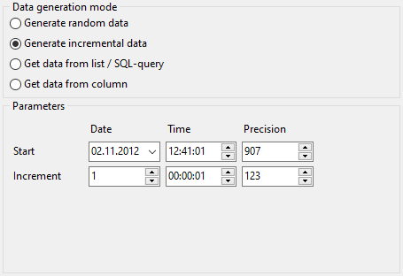 Date field parameters - Mode - Incremental data