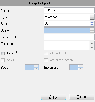 Step 5 - Editing target objects - Target field properties