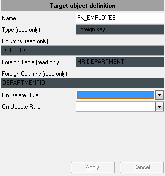 Step 5 - Editing target objects - Target key properties