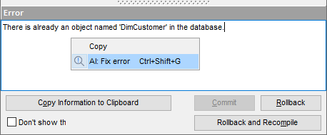 AI Assistant - Changing metadata - Fix error