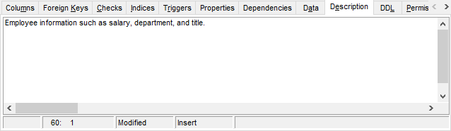 Appendix - Editing object description