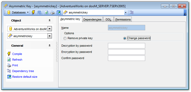 Asymmetric Key Editor - Editing asymmetric key