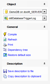 DDL Trigger Editor - Using Navigation bar