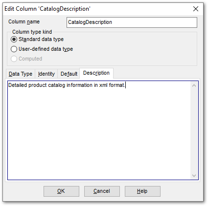 Field Editor - Setting field description