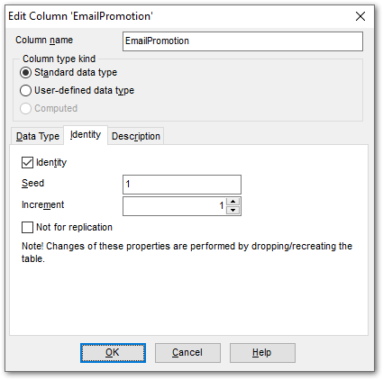 Field Editor - Setting field identity