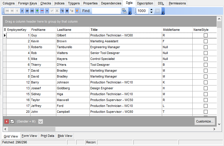 Filter Builder dialog - Invoking the Filter Builder dialog