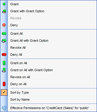 Grant Manager - Using context menu