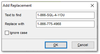 Import Data - Setting advanced field formats - Add Replacement