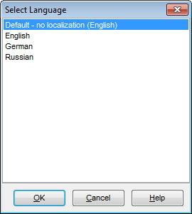 Localization - Select Program Language