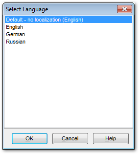 Localization - Select Program Language