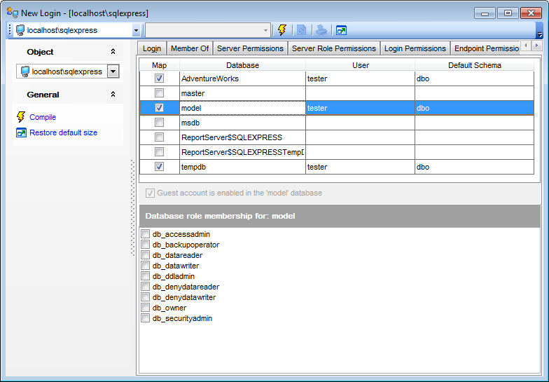 Login Editor - User mapping