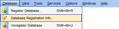 menuDatabaseRegistrationInfo