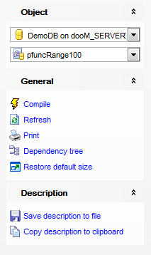 Partition Function Editor - Using Navigation bar